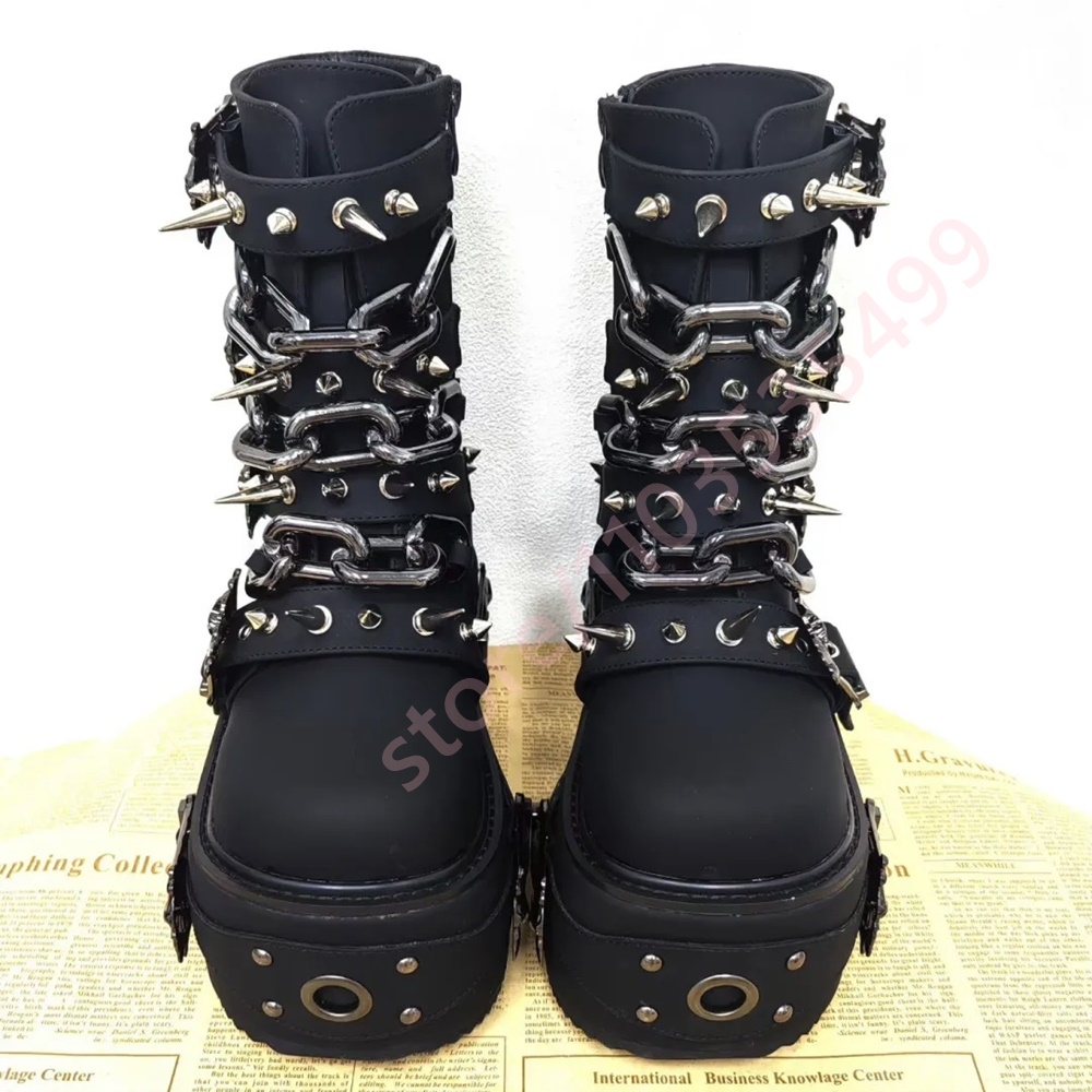 Women'S Fashion Jewellery - 2026 Gothic Black Platform Ankle Boots