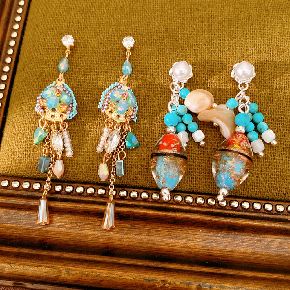Boho Vintage Gold Tone Inlaid  - Women Fashion Photoshoot ulasan dan harga