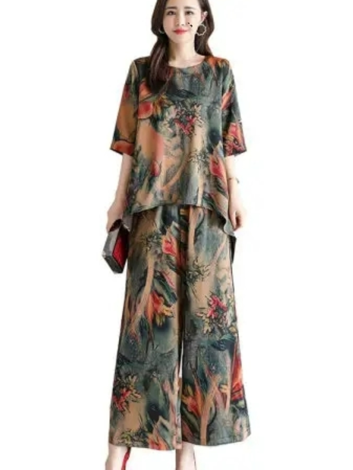 Fashionable Printed Short Slee - Women Fashion Over The Years ulasan dan harga