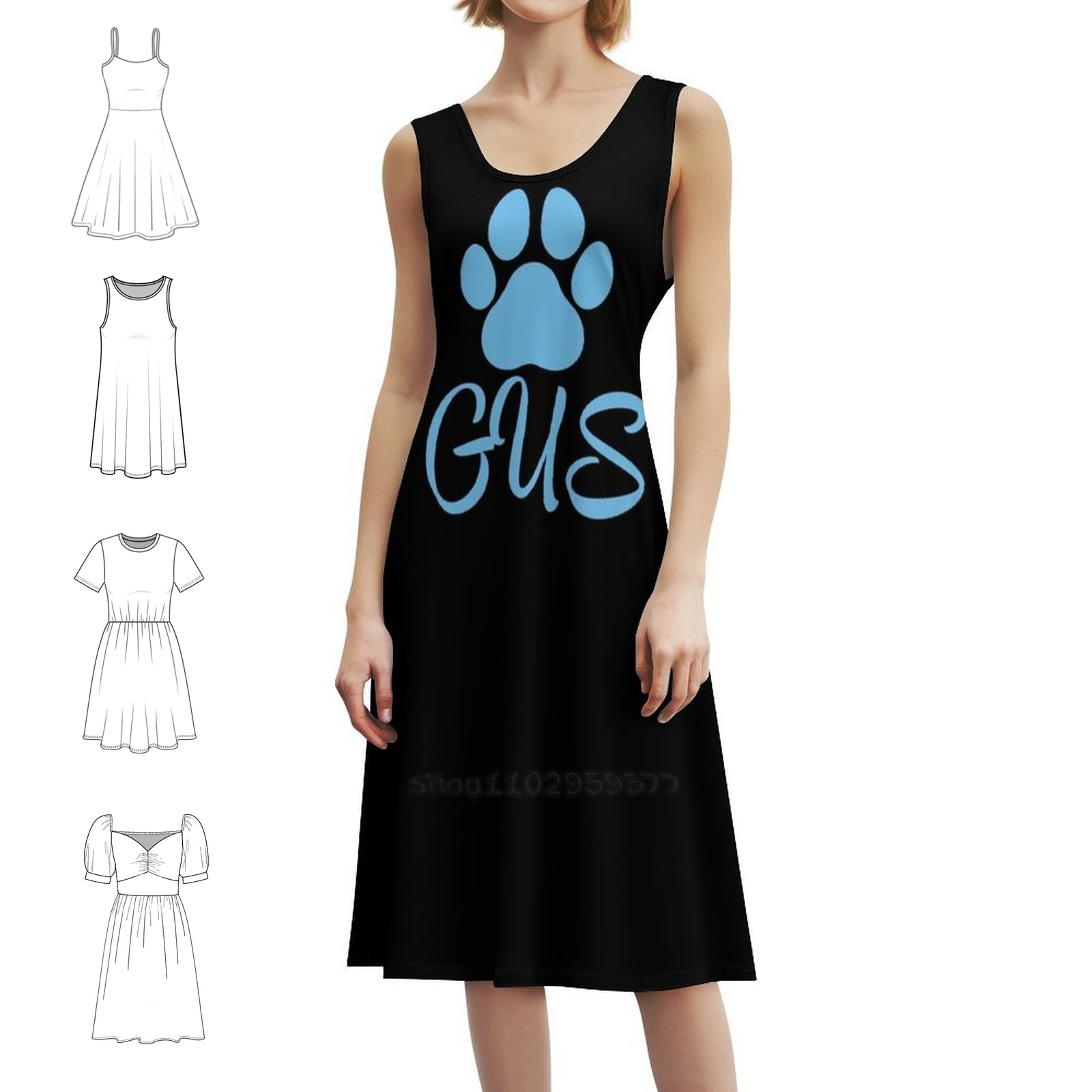 Blue Dog Name Gus Boho Chic Dr - Women Fashion Dress Names ulasan dan harga