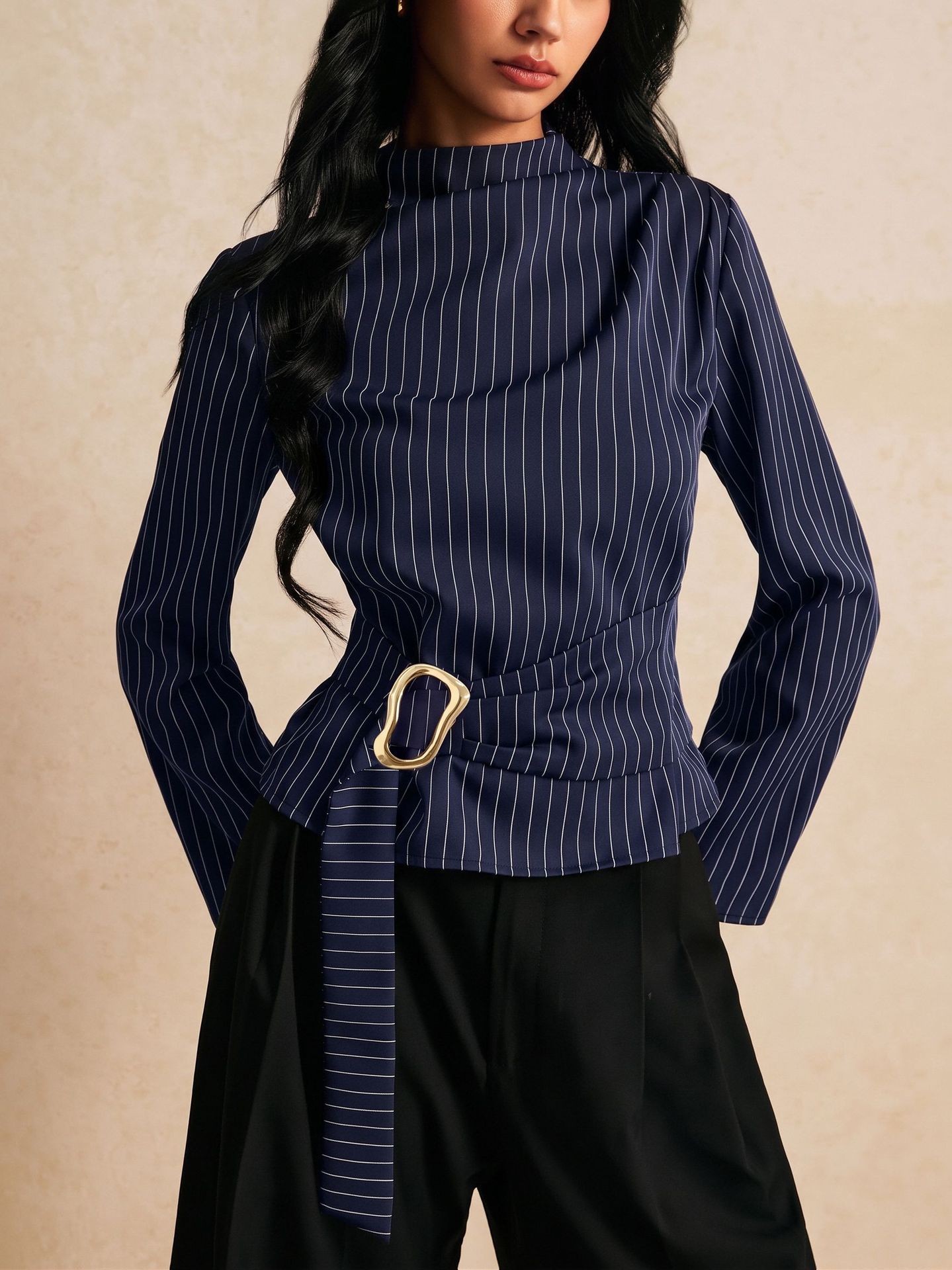 Tie Bell Sleeve Top Fitted Wai - Women Fashion Necktie ulasan dan harga