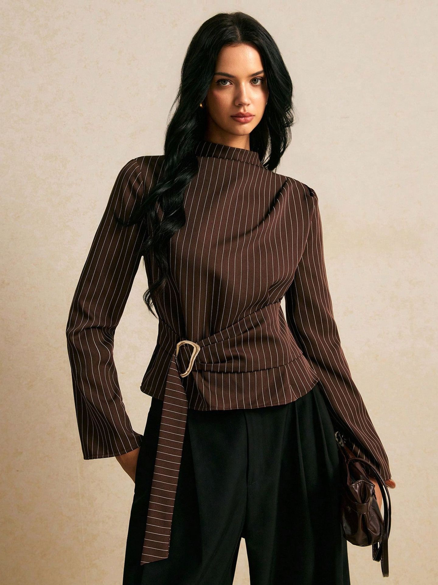 Tie Bell Sleeve Top Fitted Wai - Women Fashion Necktie ulasan dan harga