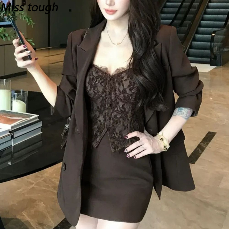 Elegant Vintage 3 Piece Set Wo - Lace Trim Cami ulasan dan harga
