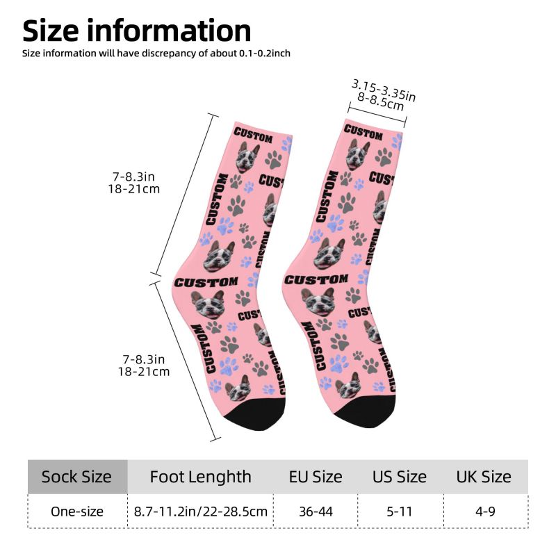 Pet Photo Custom Dress Socks M - Women Fashion Dress Names ulasan dan harga