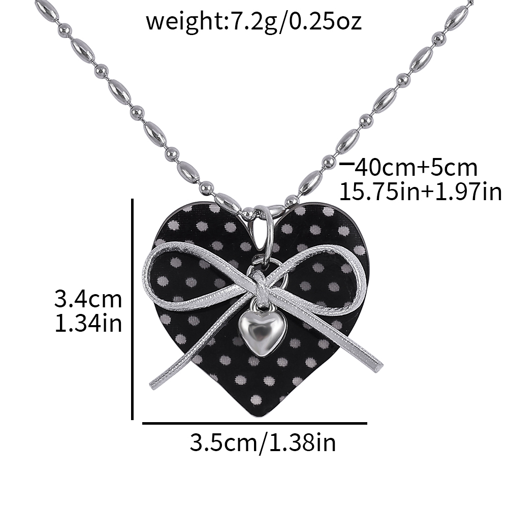 Korean Black Polka Dot Heart P - Women'S Fashion Korea ulasan dan harga