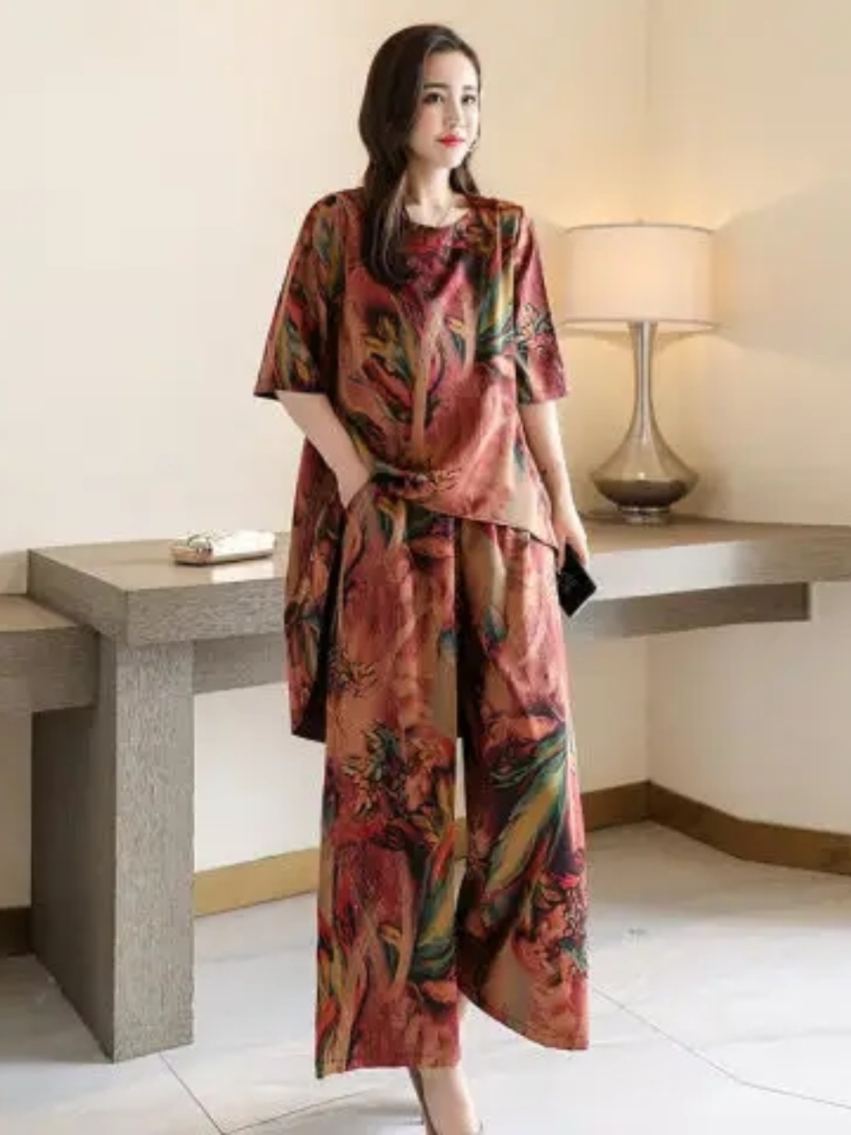 Fashionable Printed Short Slee - Women Fashion Over The Years ulasan dan harga