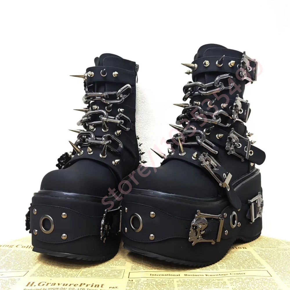 2026 Gothic Black Platform Ank - Women'S Fashion Jewellery ulasan dan harga