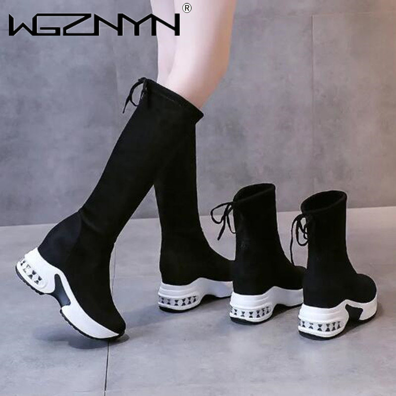 Winter Warm Chunky Platform Lo - Women'S Fashion Knee High Boots ulasan dan harga